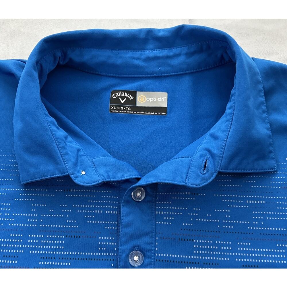 Callaway Men's Opti-Dri Golf Polo Shirt Blue Size XL Lightweight Pre-Owned EUC! - Picture 7 of 11